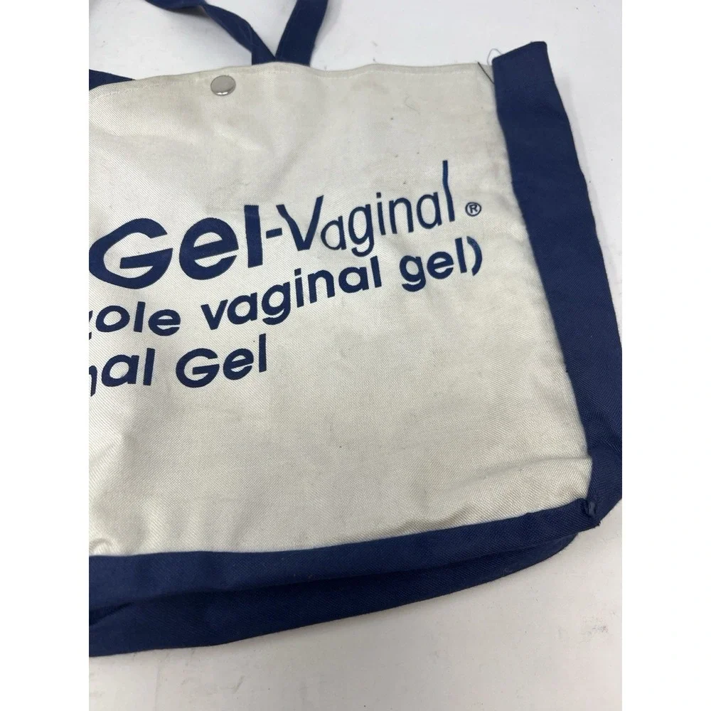 Vintage MetroGel Vaginal Pharma Promo Tote Bag Canvas Doctor Medical Advertising